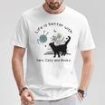 Life Is Better With Yarn Cats And Books Premium Tri-Blend T-Shirt Unique Gifts