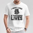 I Have Lived A Thousand Lives Trendy Book Reading Literary T-Shirt Unique Gifts