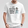 I Love Reading Snow Much Christmas For Book Lovers & Reader T-Shirt Unique Gifts