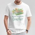 Montessori Teacher Books Sunflowers School Education Learn T-Shirt Unique Gifts Montessori Teacher Books Sunflowers School Education Learn T-Shirt Unique Gifts