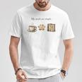 My Needs Are Simple Coffee Paw And Books Vintage T-Shirt Unique Gifts My Needs Are Simple Coffee Paw And Books Vintage T-Shirt Unique Gifts