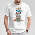Panda Bear Loves Reading Illustration For A Book Nerd T-Shirt Unique Gifts