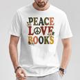 Peace Love Books Librarian Teacher Life Book Library T-Shirt Unique Gifts Peace Love Books Librarian Teacher Life Book Library T-Shirt Unique Gifts