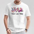 Peace Love Books Librarian Teacher Life Book Library Tie Dye T-Shirt Unique Gifts