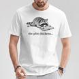 The Plot Thickens Raccoon Reading Book Bookish T-Shirt Unique Gifts