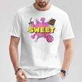 Pop Art Sweet Text Bubble Comic Book Style Classic Raglan Baseball Tee T-Shirt Unique Gifts