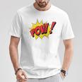 POW Comic Book Cartoon Pop Art Raglan Baseball Tee T-Shirt Unique Gifts