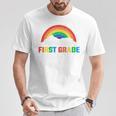 Rainbow Colors First Grade Squad Reading Book Graphic T-Shirt Unique Gifts