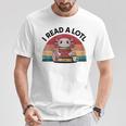 I Read Alotl Axolotl Retro Reading Books Lover Vintage T-Shirt Unique Gifts I Read Alotl Axolotl Retro Reading Books Lover Vintage T-Shirt Unique Gifts
