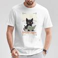 Read Banned Books Drink Coffee Fight Evil Cat Free Speech T-Shirt Unique Gifts
