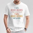 I Read Books Anywhere I Love Heart Books Bookworm T-Shirt Unique Gifts