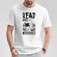 Read More Books Ghost Halloween Reading Teacher Literacy T-Shirt Unique Gifts