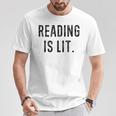 Reading Is Lit English Teacher Book Lovers T-Shirt Unique Gifts