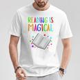Reading Is Magical I Love To Read Book Lovers Teacher T-Shirt Unique Gifts