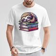 Reading Muffler Sloth On Stack Of Books Premium Tri-Blend T-Shirt Unique Gifts