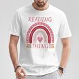Reading Is My Thing Book Bookworm Teacher Rainbow Girl T-Shirt Unique Gifts