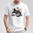 Retro Cute Cat Floral Book Librarian Vintage Floral Cat Book T-Shirt Unique Gifts Retro Cute Cat Floral Book Librarian Vintage Floral Cat Book T-Shirt Unique Gifts