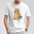 Sabre-Toothed Tiger Loves Books Wildcat T-Shirt Unique Gifts