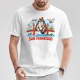 San Francisco Cat Golden Gate Bridge Book Lover Premium Tri-Blend T-Shirt Unique Gifts