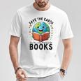 Save Earth It's Only Planet With Books Reader Earth Day Raglan Baseball Tee T-Shirt Unique Gifts