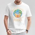 Save Earth It's Only Planet With Books Reader Earth Day T-Shirt Unique Gifts