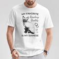 Siamese Cat Reading And Books T-Shirt Unique Gifts