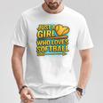Softball Just A Girl Comic Book Style Graphic For Teens Premium Tri-Blend T-Shirt Unique Gifts