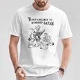 Teach Children To Worship Satan Satanic Demon Devil Book T-Shirt Unique Gifts