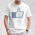 Thumbs Up Like Face Book Icon T-Shirt Unique Gifts
