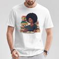 History Month Afro Women Girls Book Lover Librarian Premium Tri-Blend T-Shirt Unique Gifts