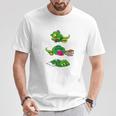 Triathlete Eating Sleeping Reading Dragon Book T-Shirt Unique Gifts