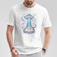 UFO Abducting Book Take Me To Your Readers Sci-Fi T-Shirt Unique Gifts