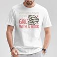 Never Underestimate Power Of Girl With Book Bookworm Women T-Shirt Unique Gifts