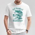 Vintage All Booked For The Summer Book Girl Summer Coquette T-Shirt Unique Gifts