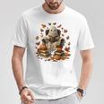 Vintage Ghost Book Reading Pumpkin Gothic Halloween Teachers T-Shirt Unique Gifts