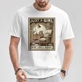 Vintage Just A Girl Who Loves Books Women Book Worm Reading Performance T-Shirt Unique Gifts