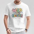 Wild About Reading Animal Bookworm Library Book Lover Reader T-Shirt Unique Gifts