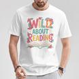 Wild About Reading Book Reading Library Writer Premium Tri-Blend T-Shirt Unique Gifts