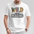 Wild About Reading Reading Books And Bookworm Library Day T-Shirt Unique Gifts