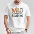 Wild About Reading Library Day Reading Books And Bookworm T-Shirt Unique Gifts