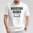 Women's Marathon Reader Book Reader T-Shirt Unique Gifts