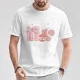Yarn Quote Easily Distracted By Books And Yarn Reader Premium Tri-Blend T-Shirt Unique Gifts