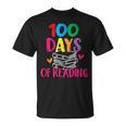 100 Days Of School Reading English Teacher Books Stack T-Shirt