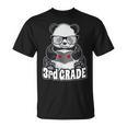 3rd Grade Back To School Panda Book Reader Teacher Heart T-Shirt
