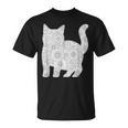 Adult Coloring Book CAT Mandala Flowers T-Shirt T-Shirt