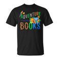 Adventure Starts With Books Jungle Animals Kids Reading Them T-Shirt Adventure Starts With Books Jungle Animals Kids Reading Them T-Shirt
