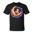 Alien Reading Book UFO Moon Space Astronomy T-Shirt
