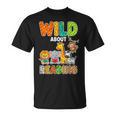 Animal Print For Boys Girls Kids Wild About Reading Books T-Shirt Animal Print For Boys Girls Kids Wild About Reading Books T-Shirt