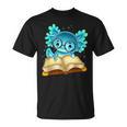 Axolotl Read Book Ambystoma Mexicanum Mexican Walking Fish T-Shirt
