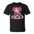 Axolotl Reading Bookworm Book Lovers T-Shirt